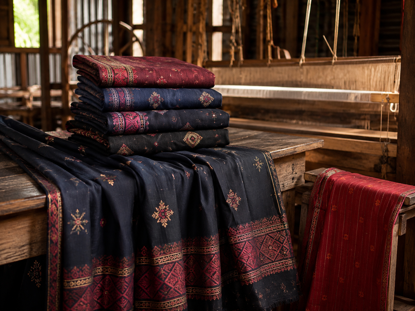 Threads and weaving details