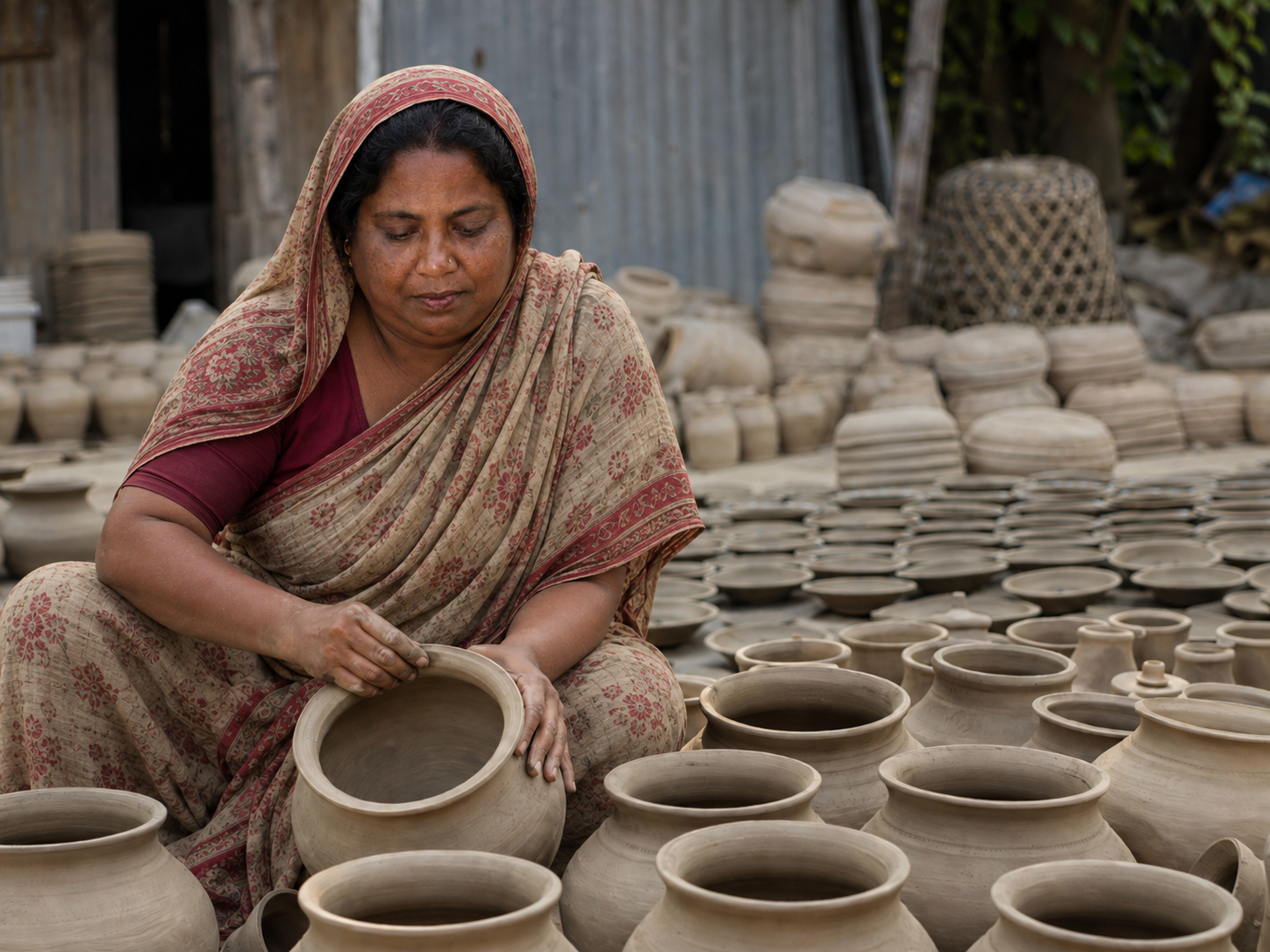 Nasrin shaping clay