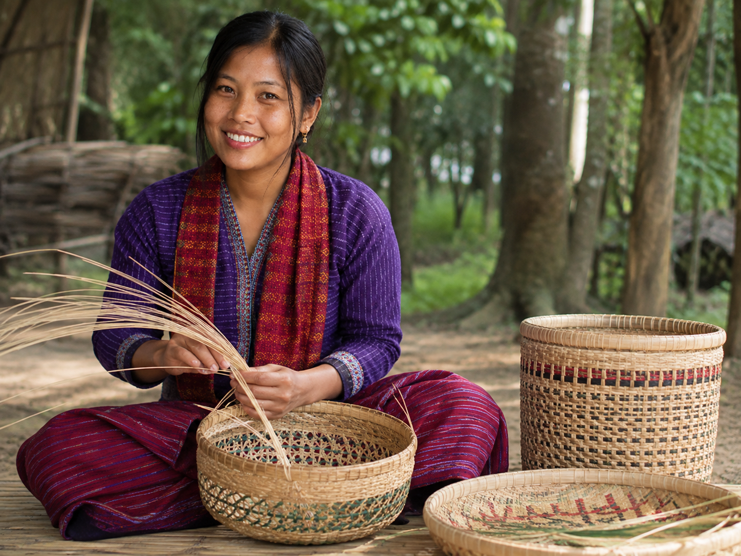 Rupa weaving natural fibres